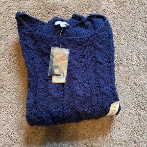 Popcorn Cable-knit Crew